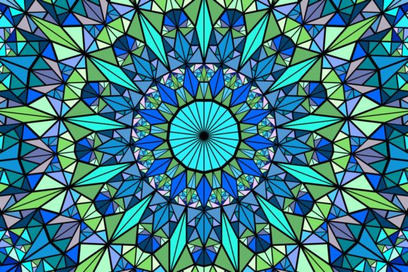 Download Triangle Mosaic Mandala Background - Triangle Collection