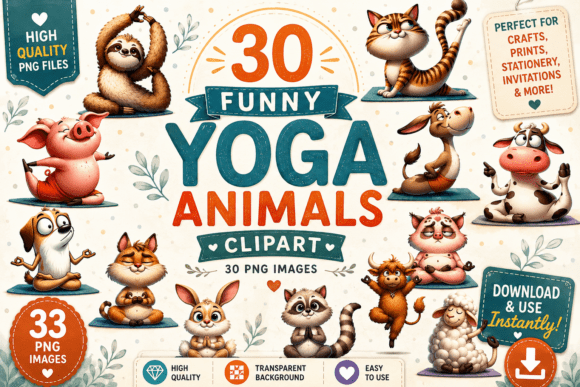 Download Funny Yoga Animals Clipart - Yoga Collection