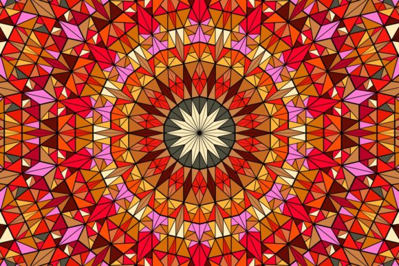 Download Triangle Mosaic Mandala Background - Triangle Collection
