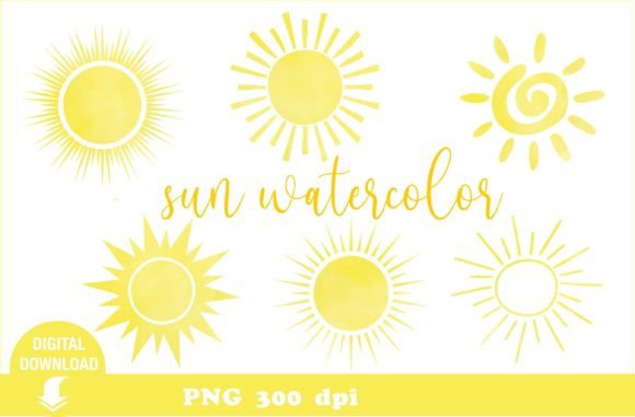 Download Sun Clipart. Watercolor. Weather. Nature - Nature Collection