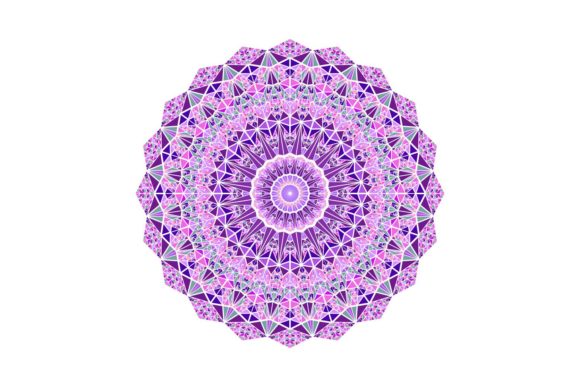 Download Round Ornate Triangle Mosaic Mandala - Triangle Collection
