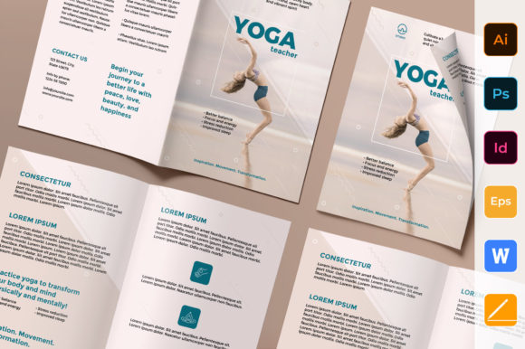 Download Yoga Instructor Brochure Template - Yoga Collection