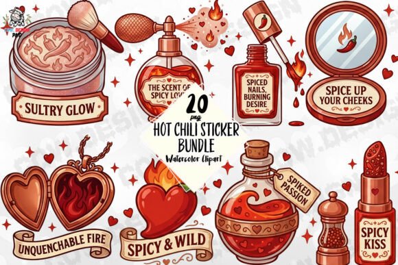 Download Hot Chili Sticker Bundle PNG - Sticker Collection