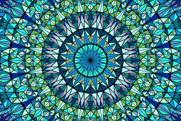 Download Triangle Mosaic Mandala Background - Triangle Collection