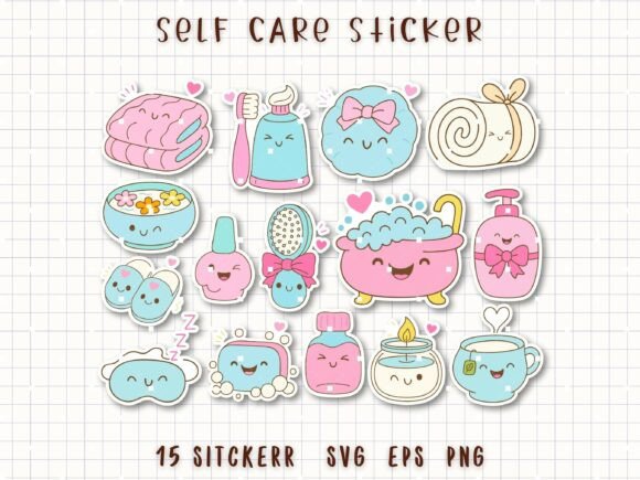 Download Self Care Sticker Spa Bath Relax Clipart - Sticker Collection