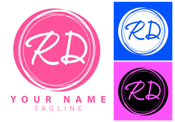 Download RD Initial Letter Signature Logo Design - Nature Collection